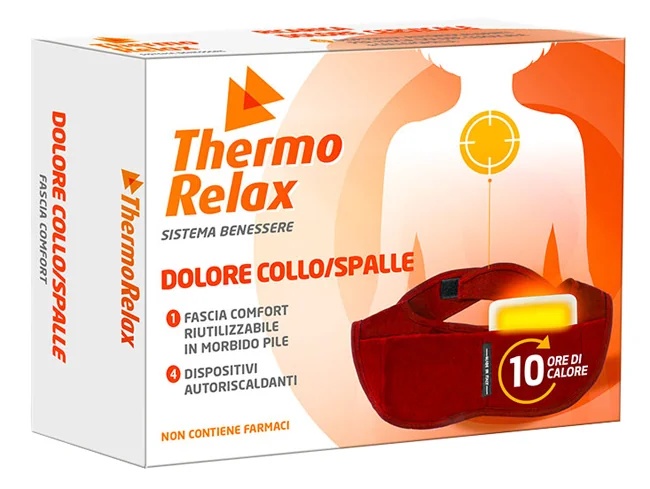THERMORELAX Thermorelax Nacken- und Schultergurt + 4 selbsterwärmende Schmerzlinderungsgeräte