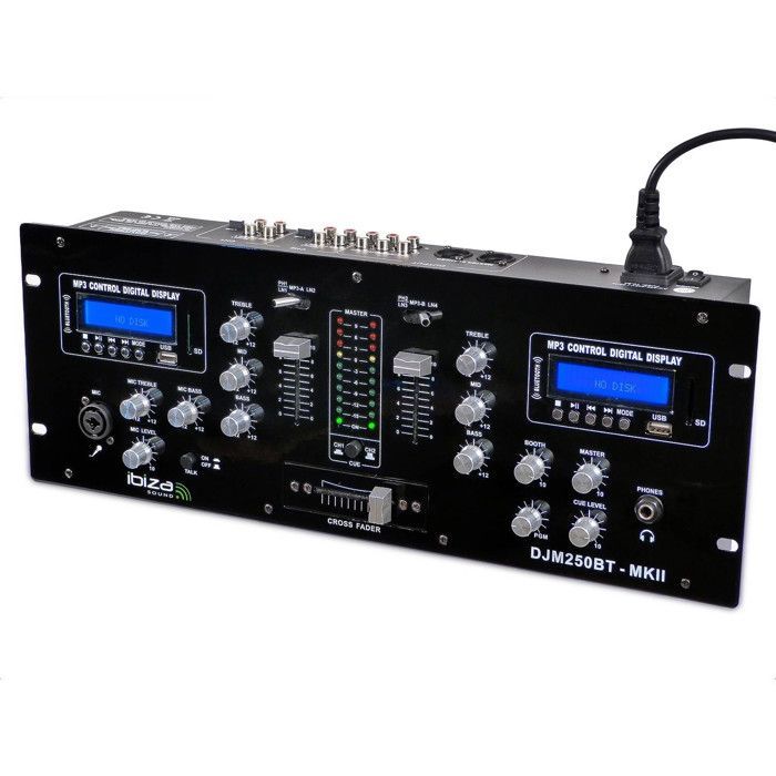 IBIZA SOUND DJM250BT-MKII Table de mixage dj à 2 canaux usb, sd, bluetooth