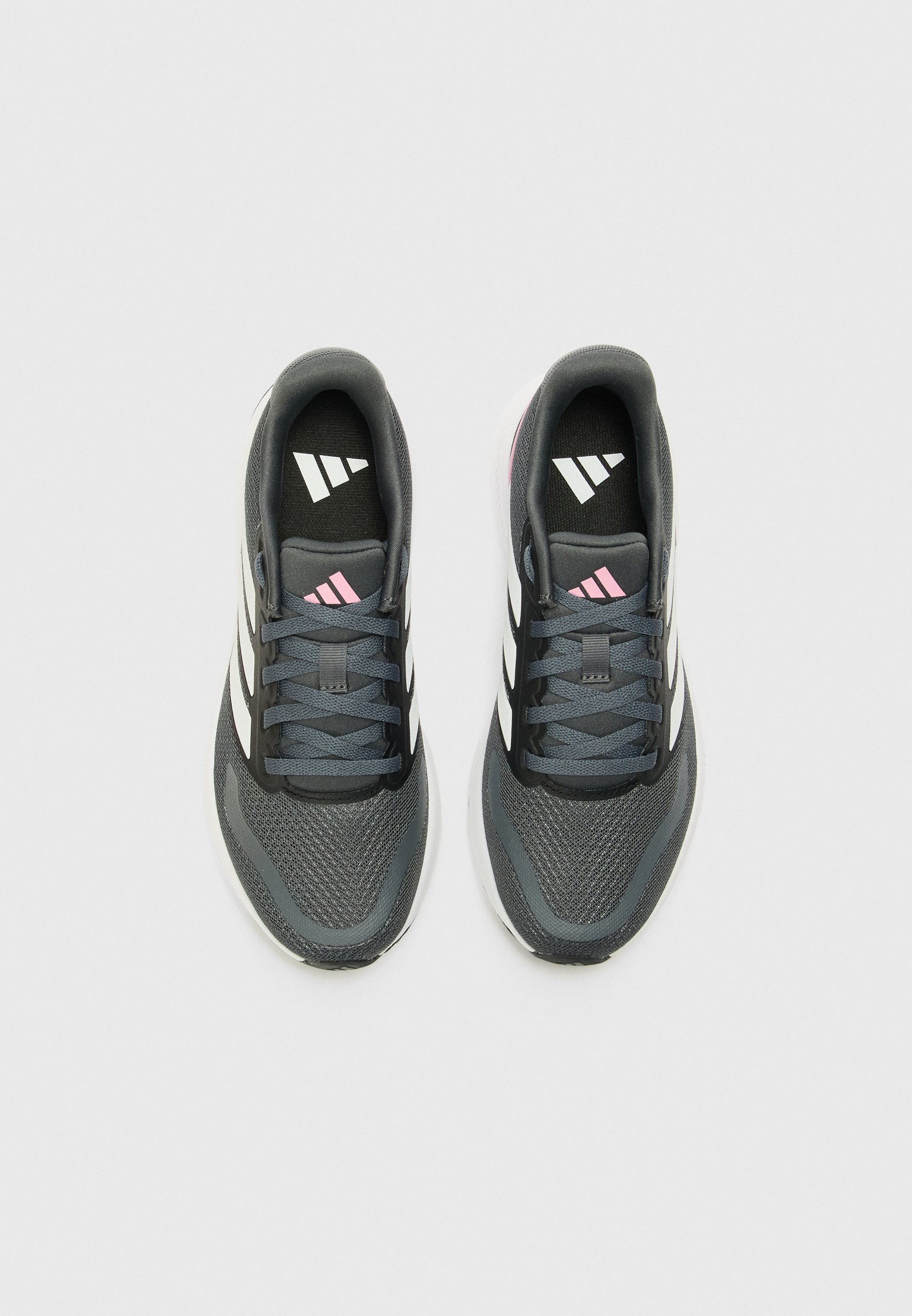 adidas Performance RUNFALCON - Hardloopschoenen voor op de weg - grijs zes/kristalwit/roze