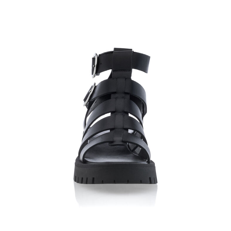 Sandalias negras para mujer / Zapatos de punta abierta