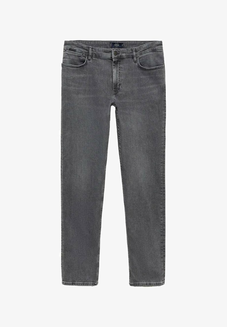 Jeansy Mango Straight leg - szary denim