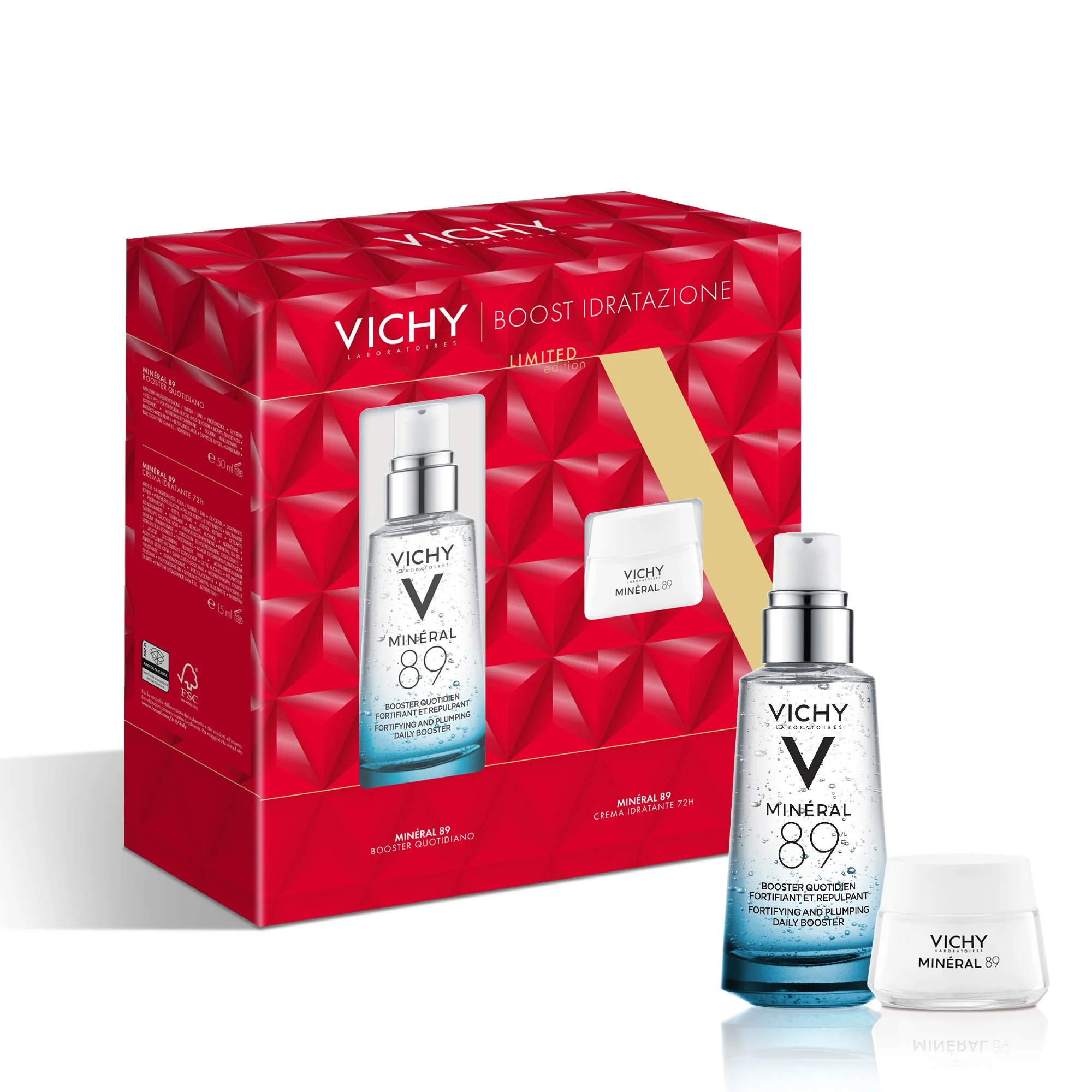 Vichy Mineral 89 Cadeauset: Mineral 89 Booster Serum 50ml + Mineral 89 Crème 15ml