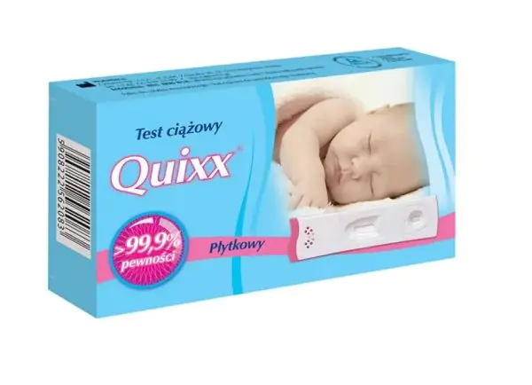 Quixx, Test ciążowy płytkowy
