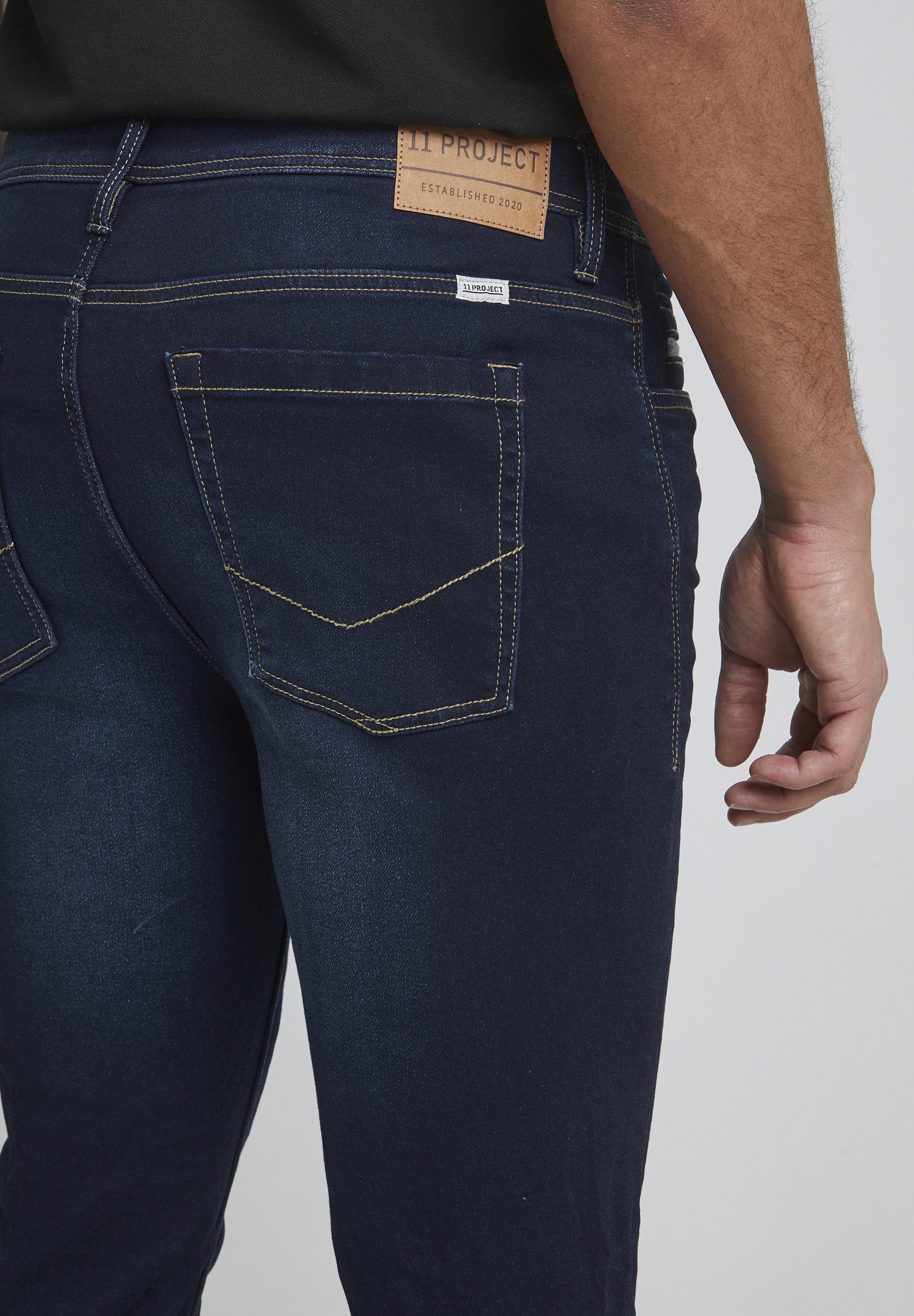 11 Project PRBERGSON - Slim-Fit-Jeans - Denim dunkelblau