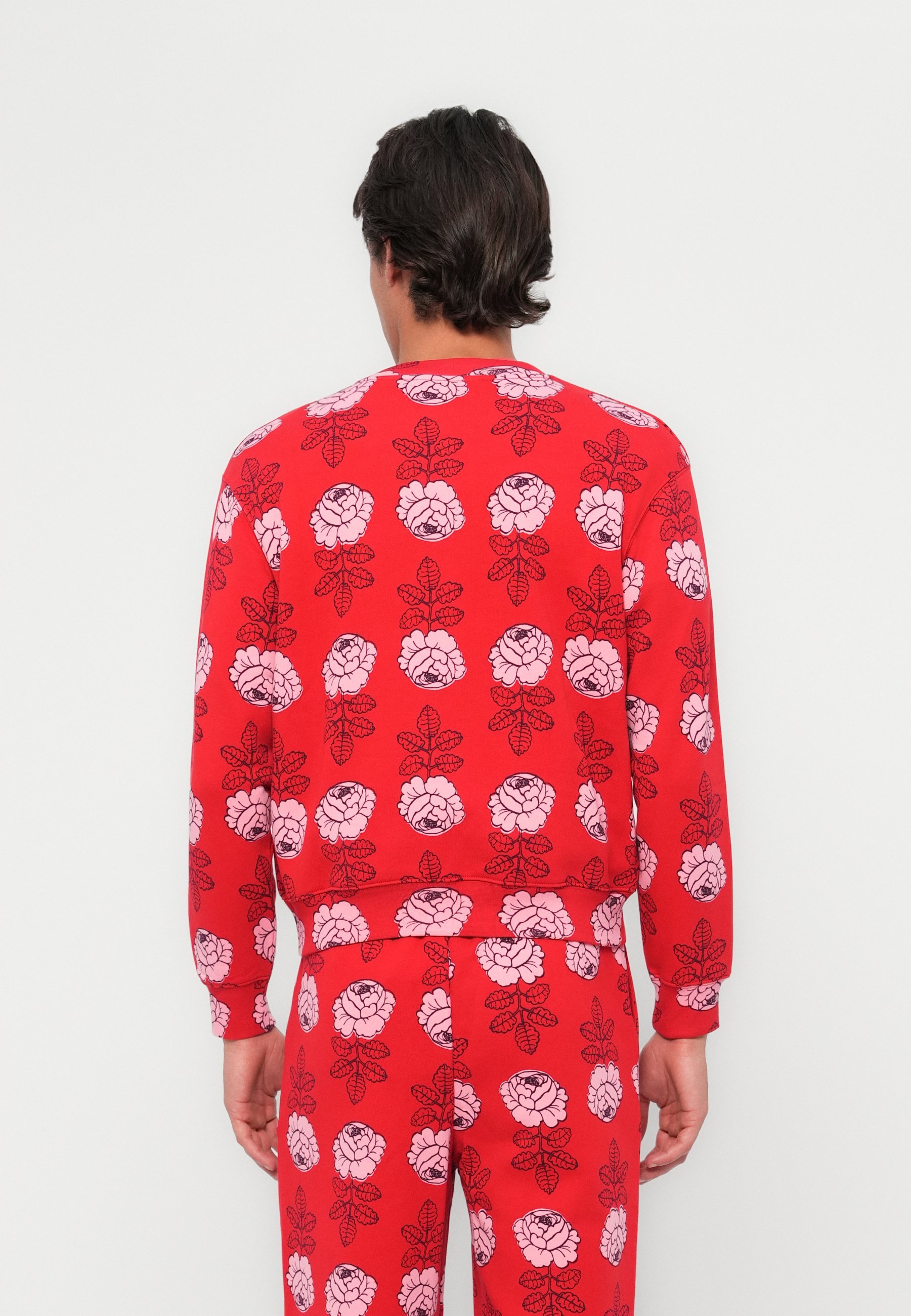 Marimekko LEIOT VIHKIRUUSU UNISEX - Sweatshirt - rood/lichtroze/donkerpaars