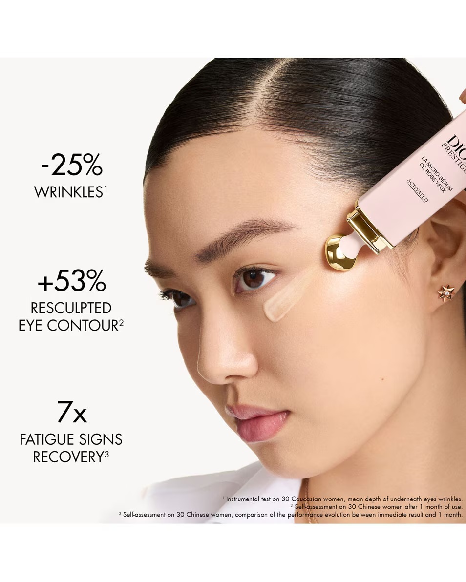 DIOR Dior Prestige Le Micro-Sérum de Rose Yeux Activated - Ser pentru ochi Dior Ser regenerant anti-îmbătrânire și antirid pentru ochi