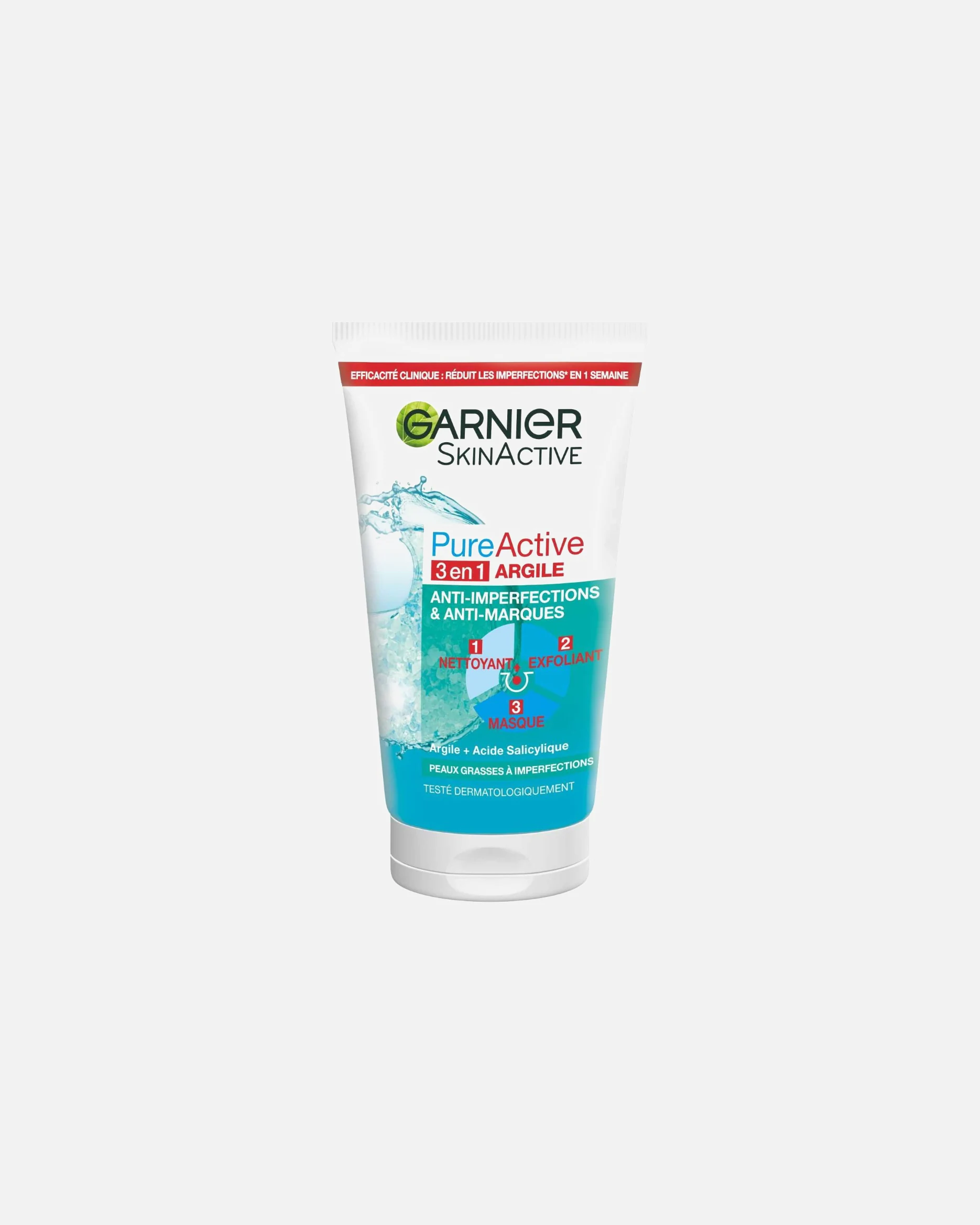 Garnier Nettoyant 3 en 1 Argile Pour Peaux A Imperfections