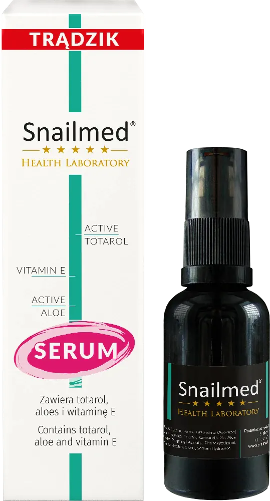 Snailmed Przeciwtrądzikowe serum z totarolem, aloesem i olejkiem z awokado