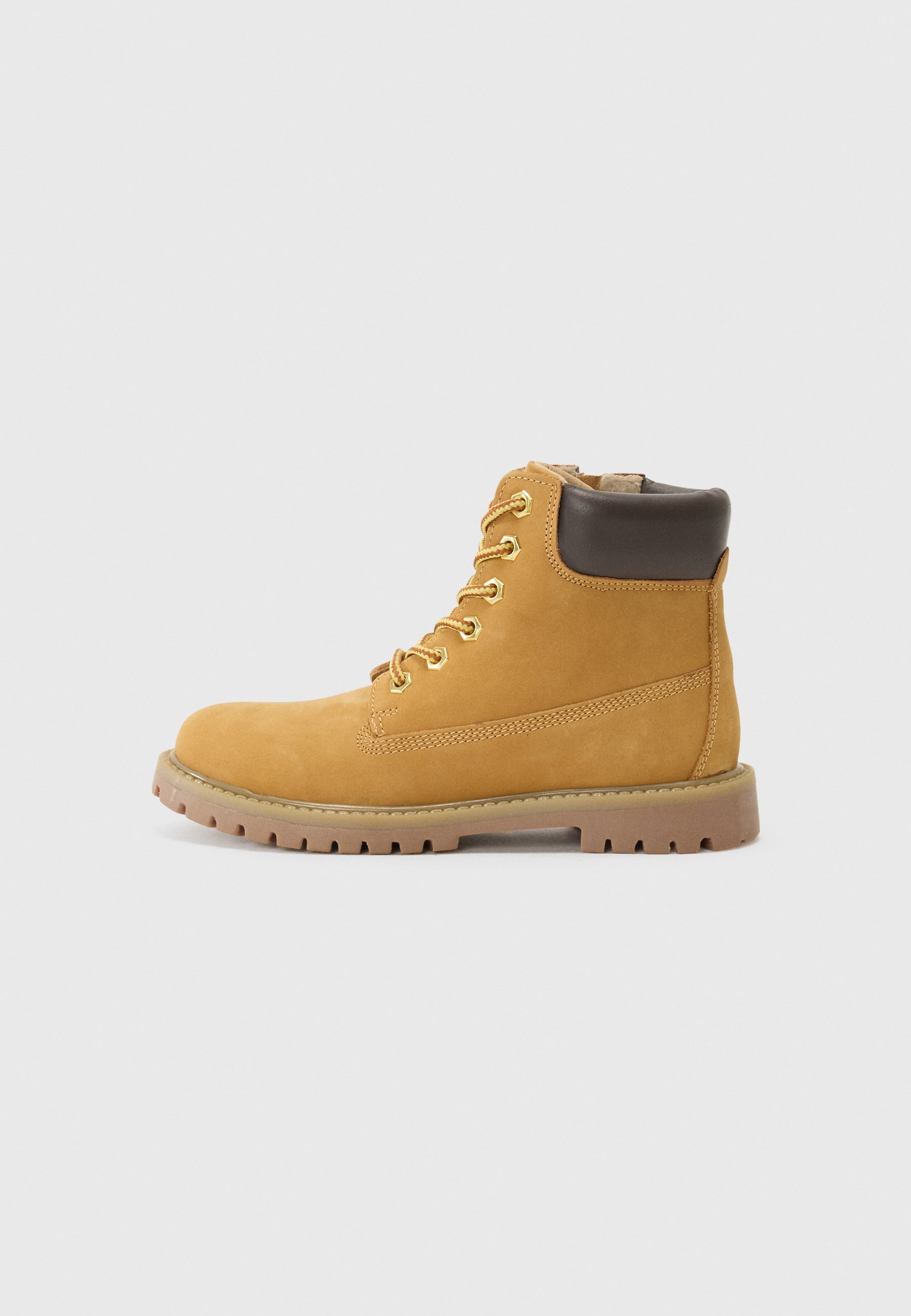 Friboo LEATHER - Enkellaarsjes met vetersluiting - bruin