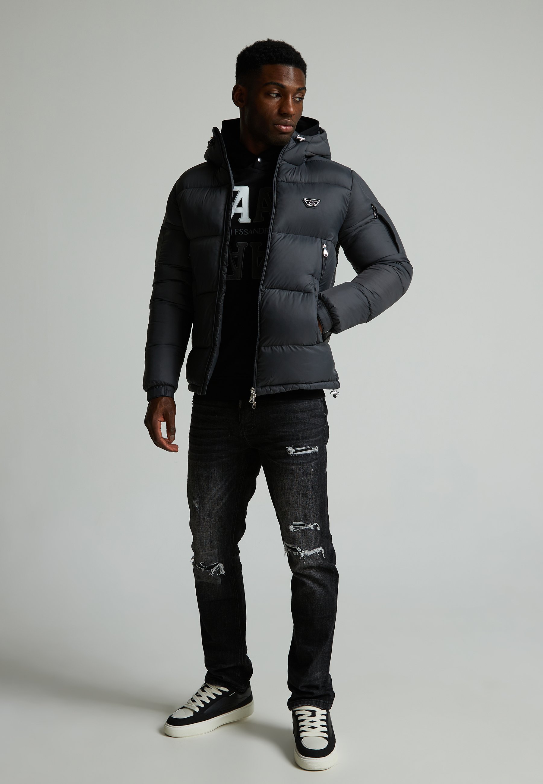 Alessandro Zavetti NEVORI PUFFER JACKET - Giacca invernale - asfalto