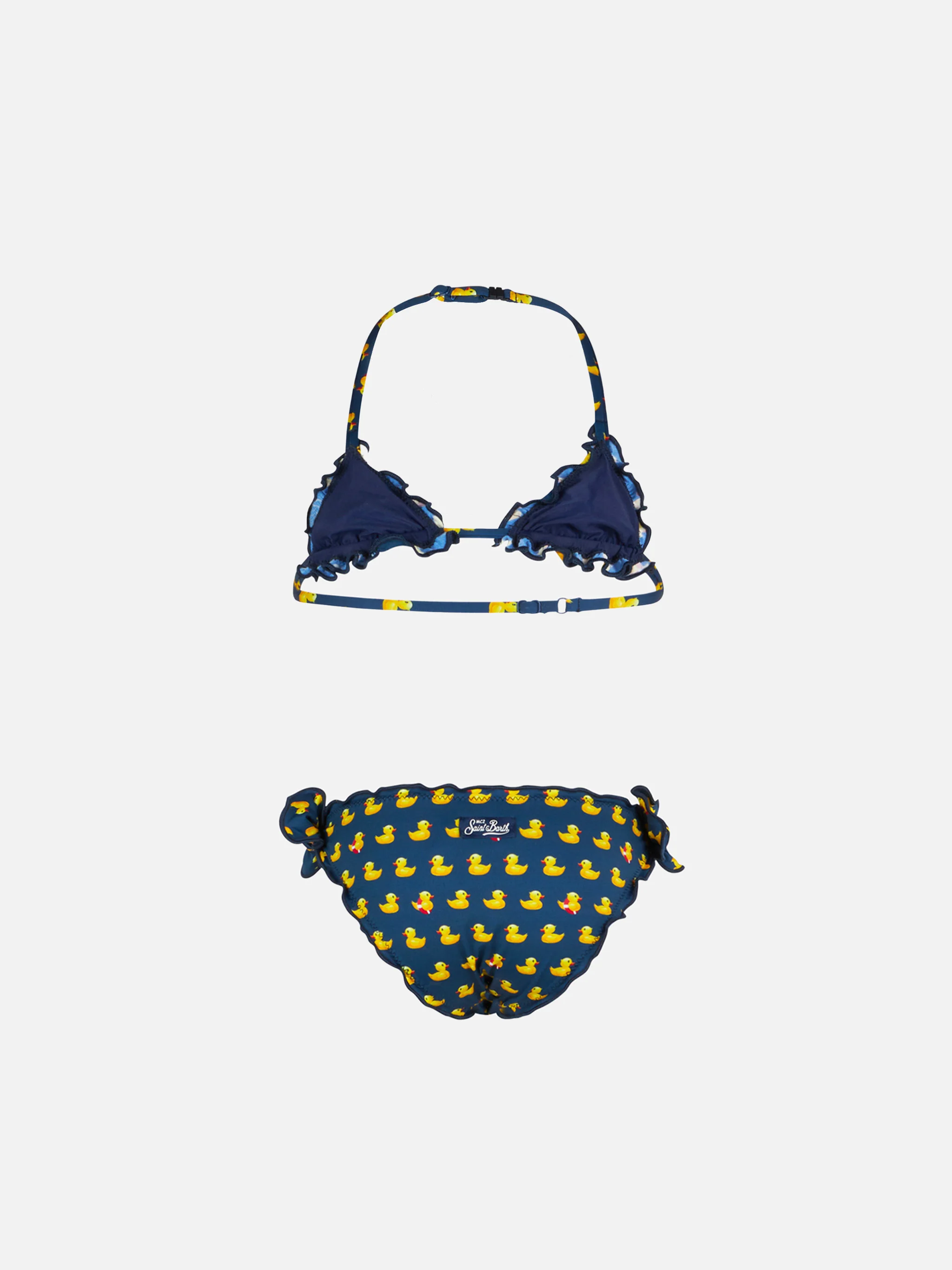 Trekantbikini med print til piger