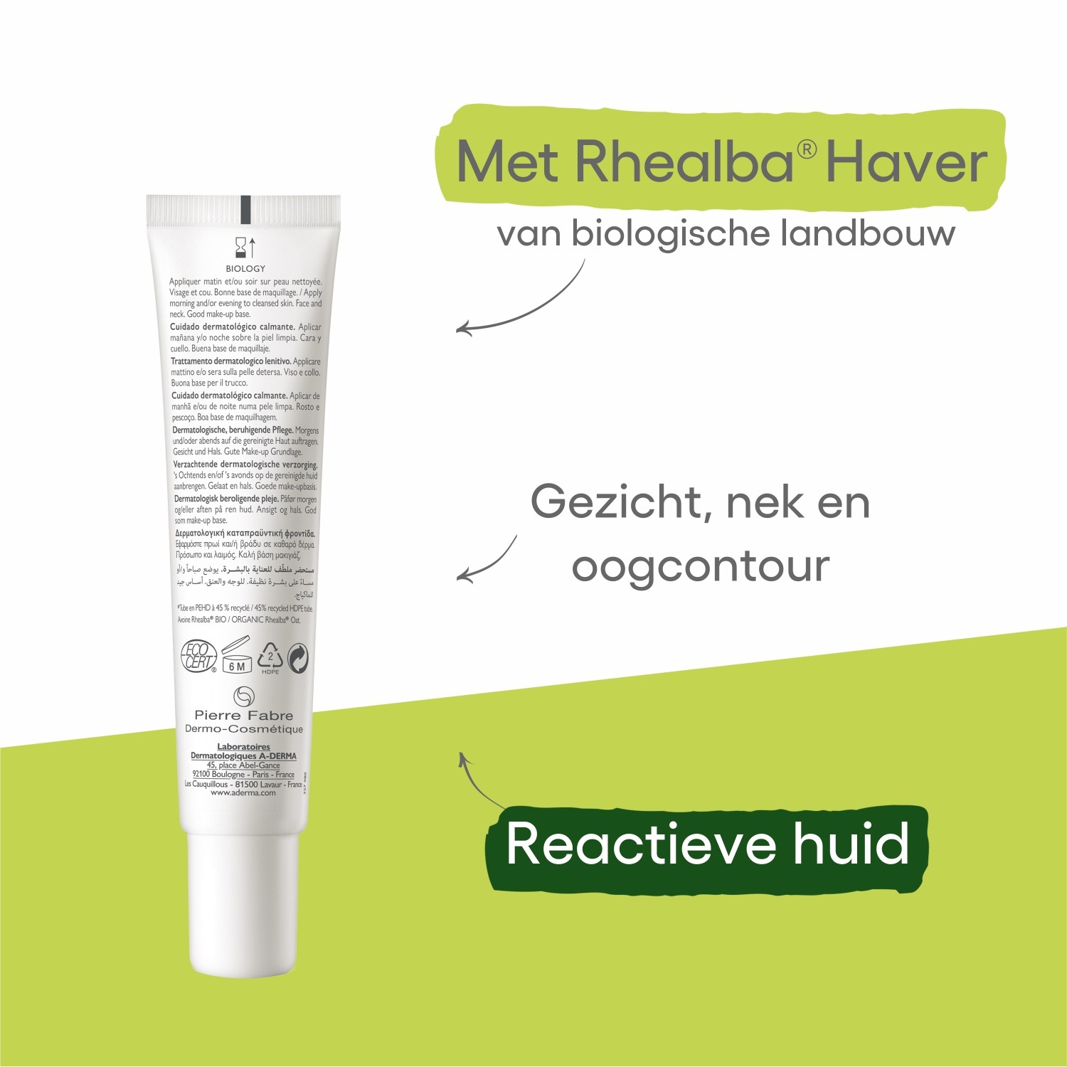 A-DERMA Pleťové mlieko Biology Calm Dermatologická starostlivosť - 40 ml