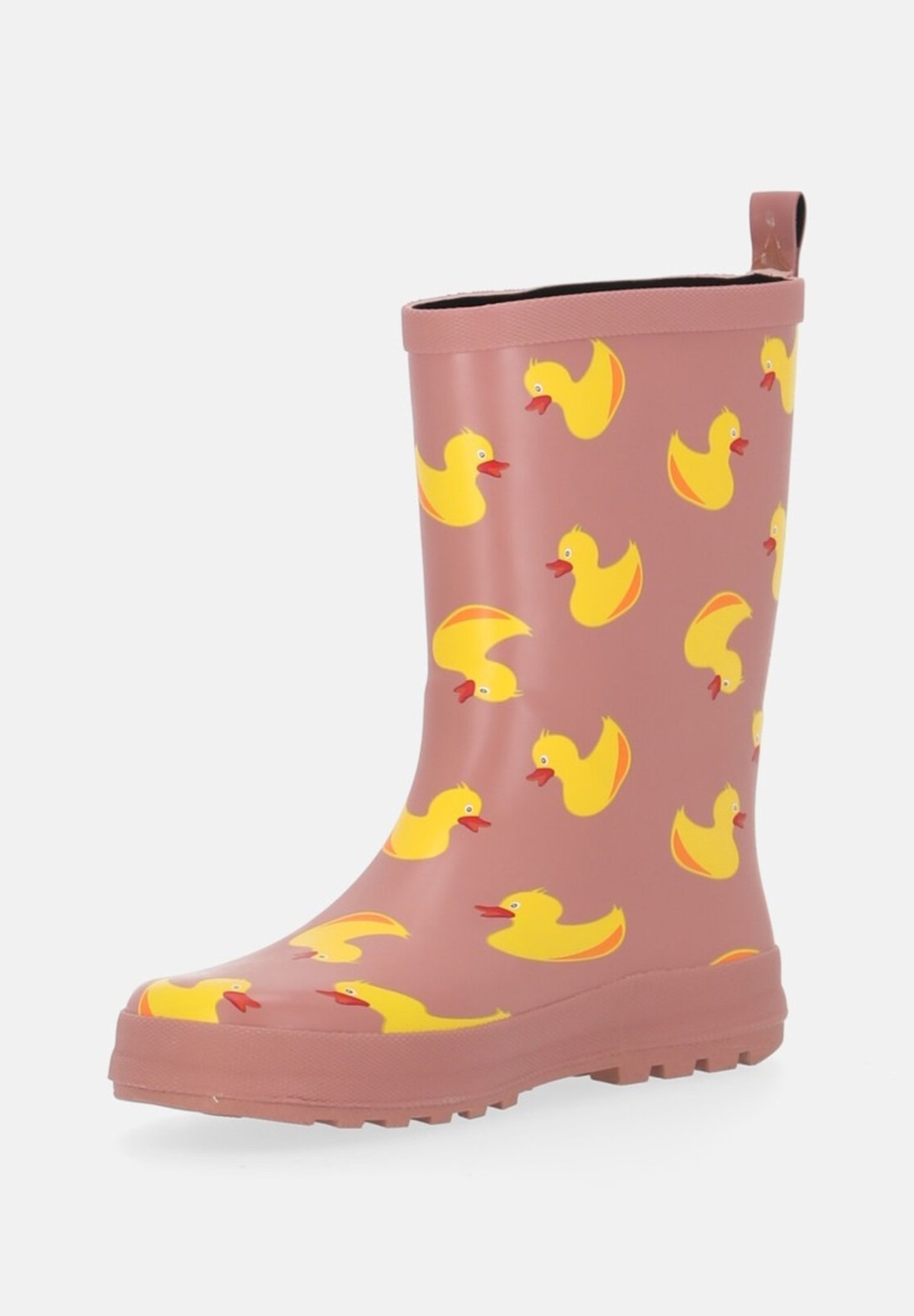 Blount & Pool ENTE - Gummistiefel - staubrosagelbe Ente