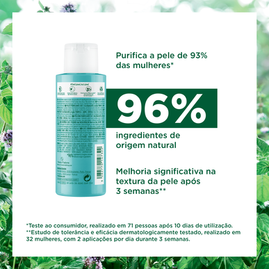 Klorane Menta és Agyag 3 az 1-ben Tisztító Púder Bio Menta és Agyag Tisztító Púder Zsíros Bőrre 50 g 50 g