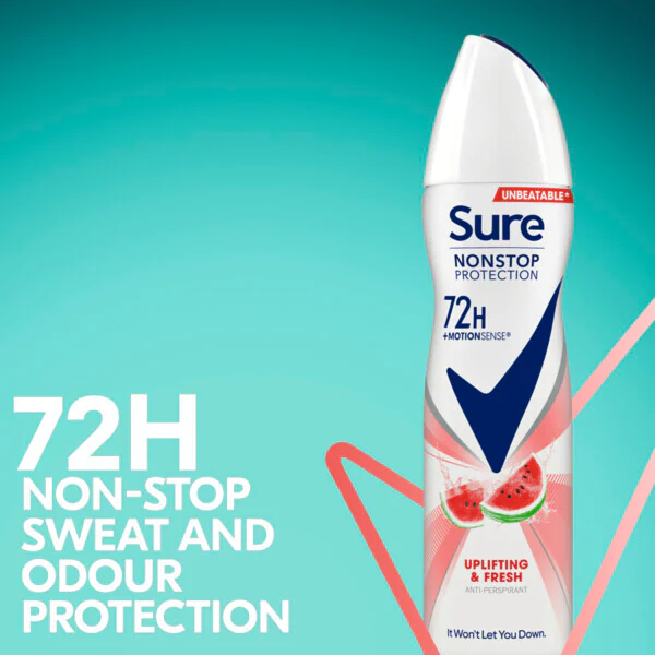 Sure Antiperspirant Deo Aerosol Nonstop Oppløftende 150ml