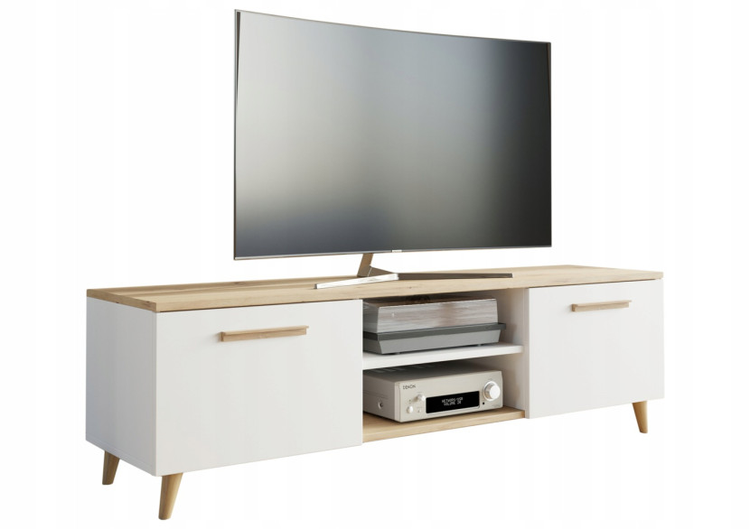 Stolik RTV Bergen 150 artisan/biały