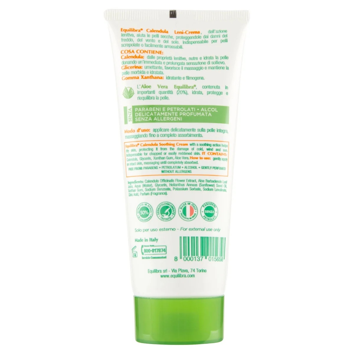 EQUILIBRA Creme calmante de calêndula Equilibra 100 ml