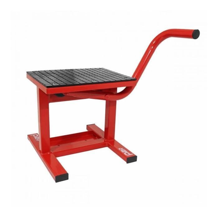 Lève moto - P2R - Lève-pont moto cross - Acier rouge - Dimensions 23x29 cm - Universel