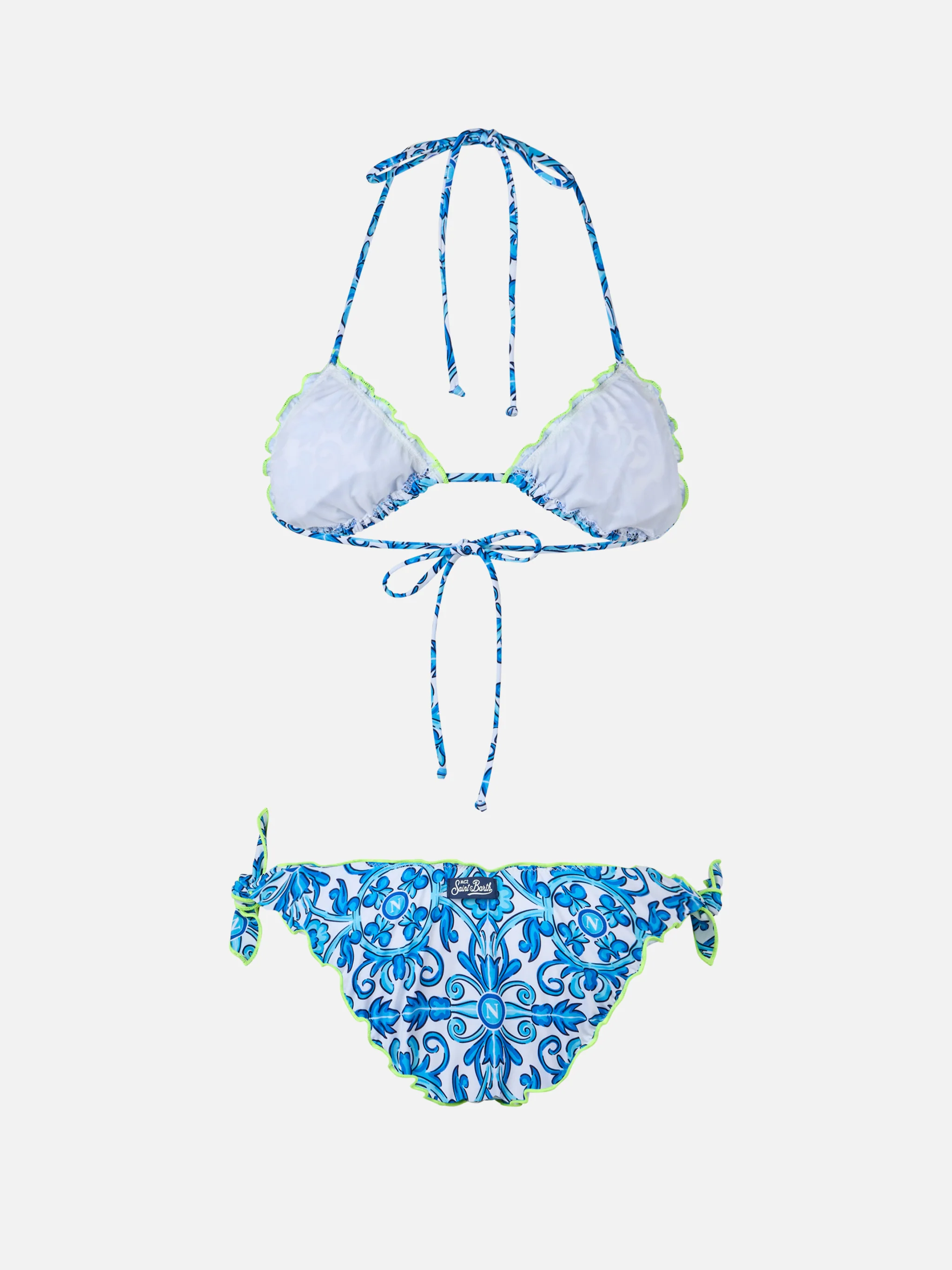Sarius Klassieke Triangelbikini voor Dames met Napoli-print | SSC NAPOLI