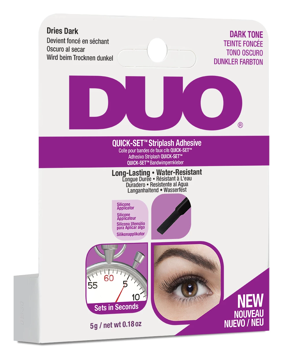 DUO Quick-Set Klej do rzęs z pędzelkiem, ciemny - Ardell