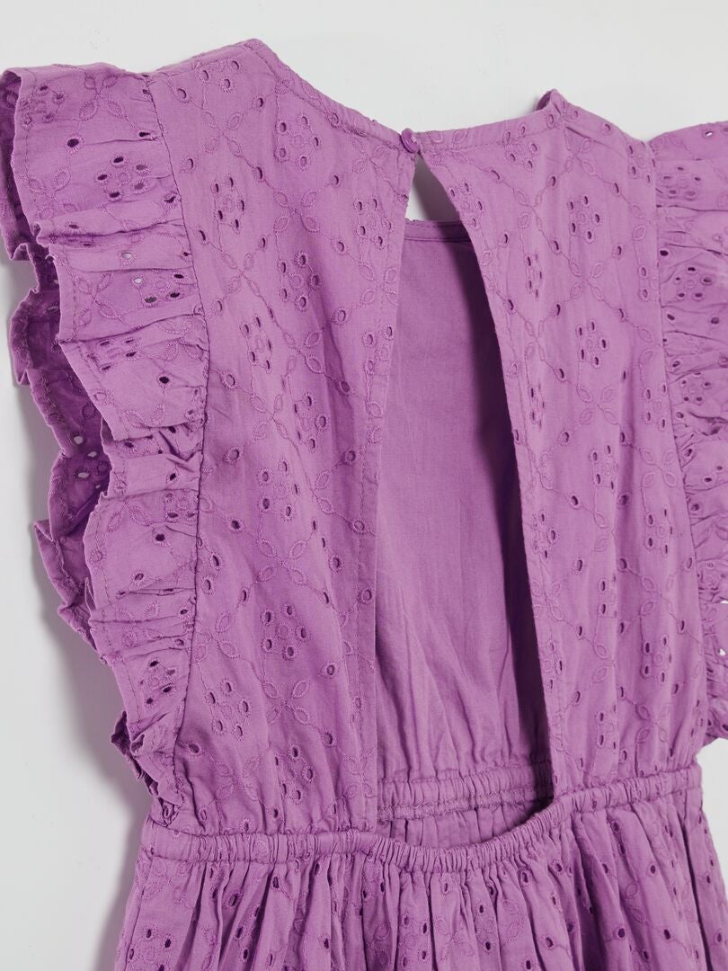 Vestido de punto inglés - MORADO