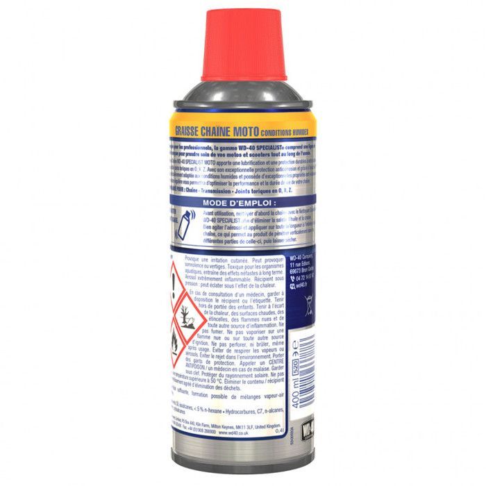 WD-40 – Motorradkettenöl für nasse Bedingungen, 400 ml