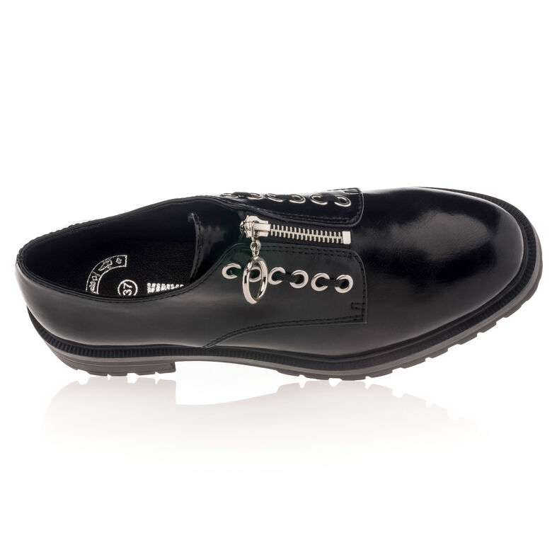 Zapatos de mujer negros con cordones / Zapatos Derby