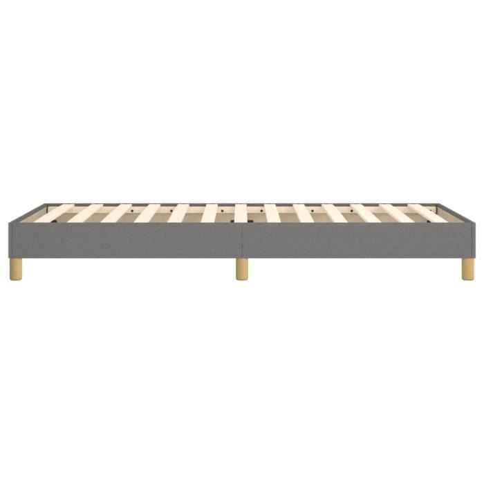 Base letto a molle KEENSO - 90x190 cm - Tessuto grigio scuro - Facile da montare