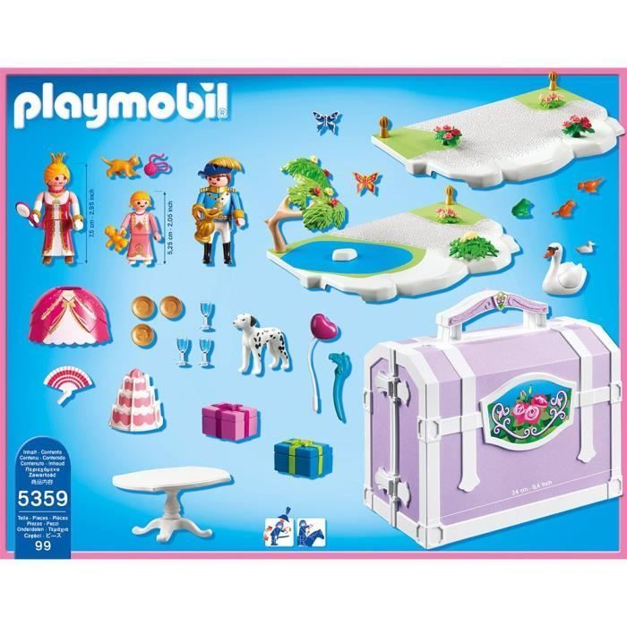 PLAYMOBIL Princess - Pavillon Royal Transportable - 99 pièces - Pour Enfant de 4 à 10 ans
