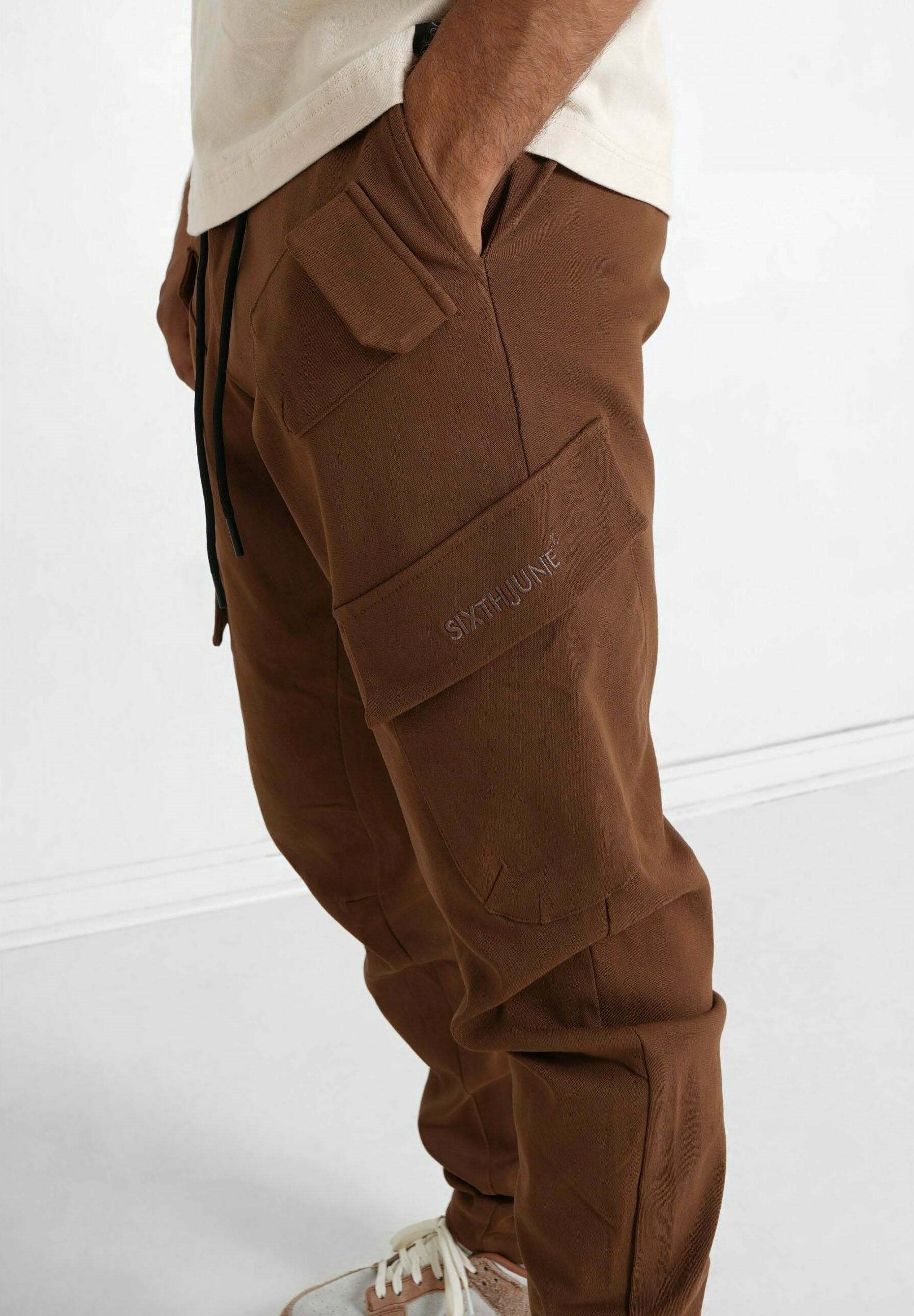 Pantaloni cargo Sixth June - marrone scuro
