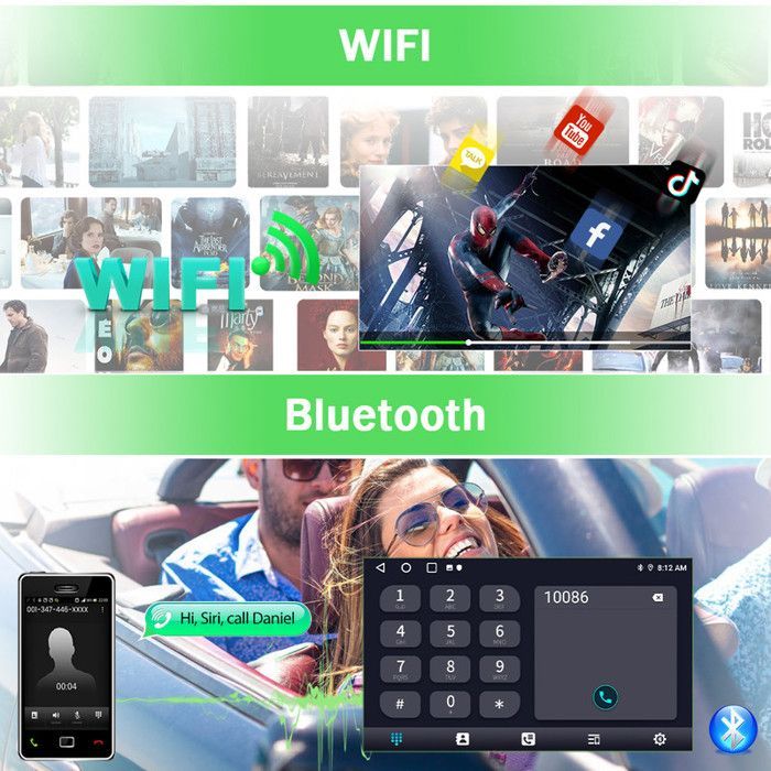 Autorradio AWESAFE Android 13 de 2 GB + 32 GB para Peugeot 207 (2006-2015) con CarPlay, Android Auto, pantalla táctil de 9