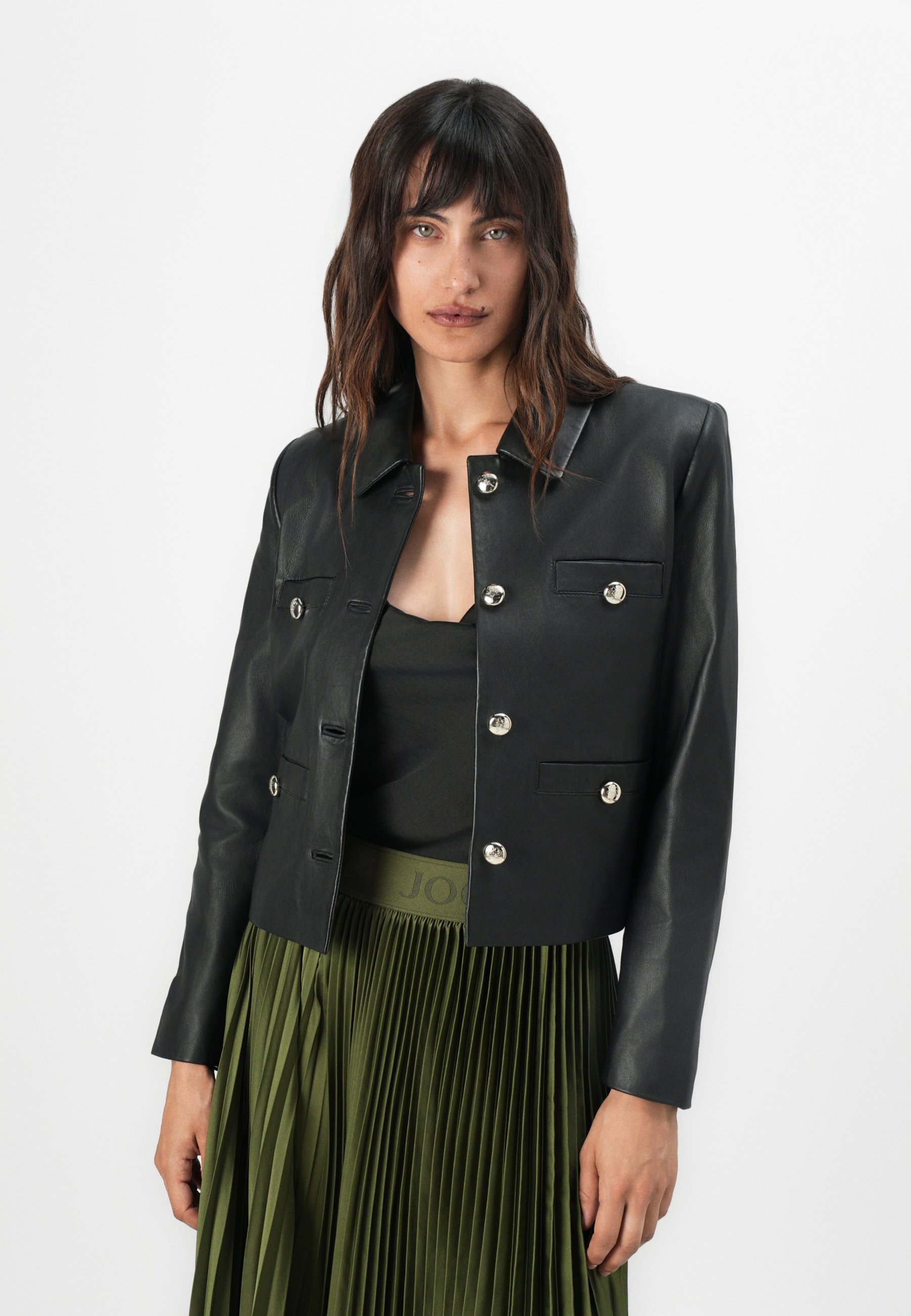 JOOP! SALMA - Gonna a pieghe - verde scuro