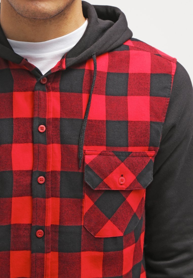Felpa con zip Urban Classics CHECKED - nera