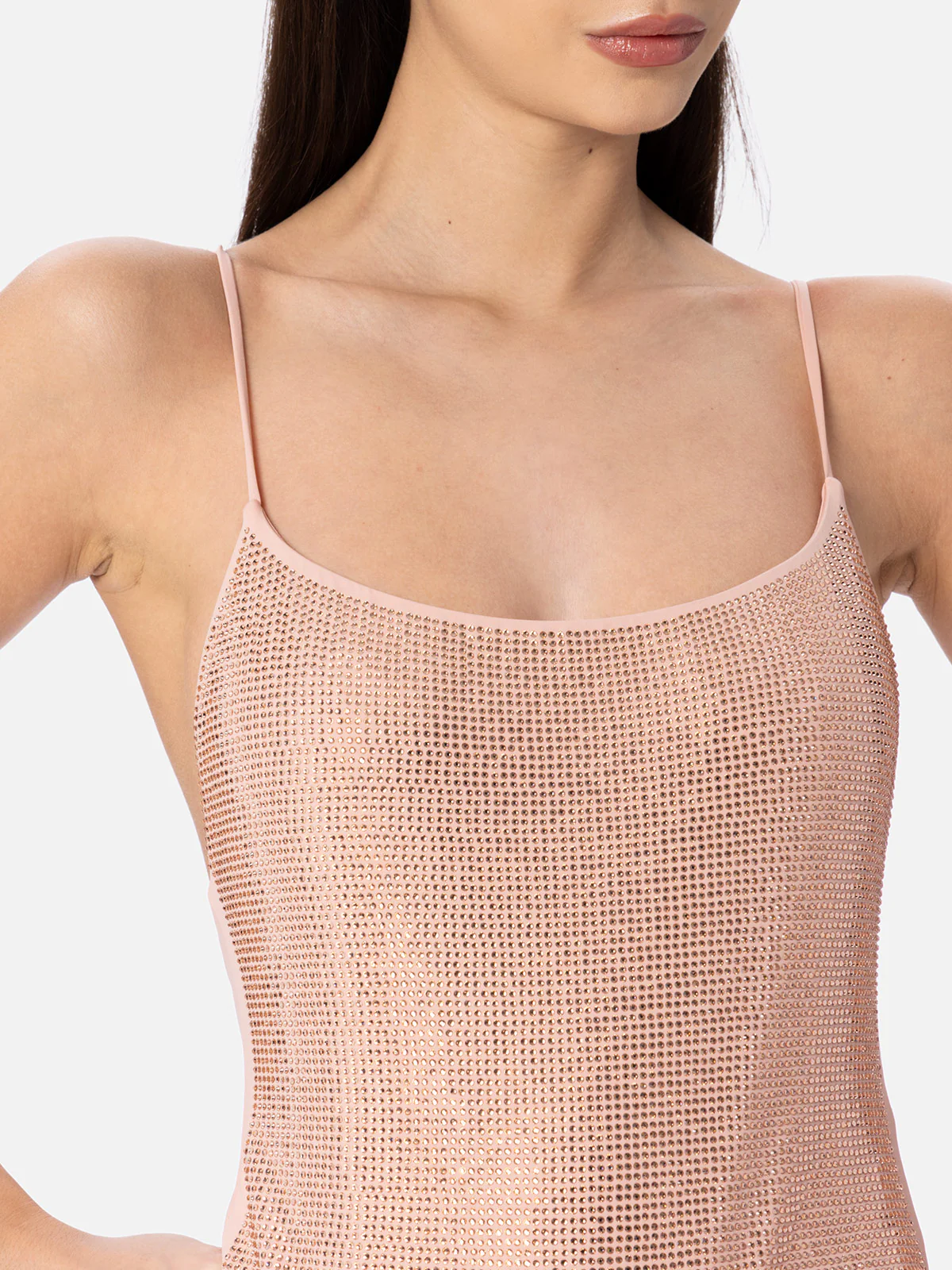 Cecille lichtgewicht badpak uit één stuk voor dames met strass-steentjes