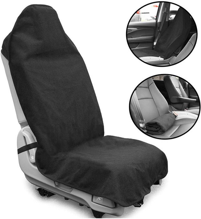 Funda para asiento de coche - Ajuste universal - Impermeable y antideslizante - Color negro