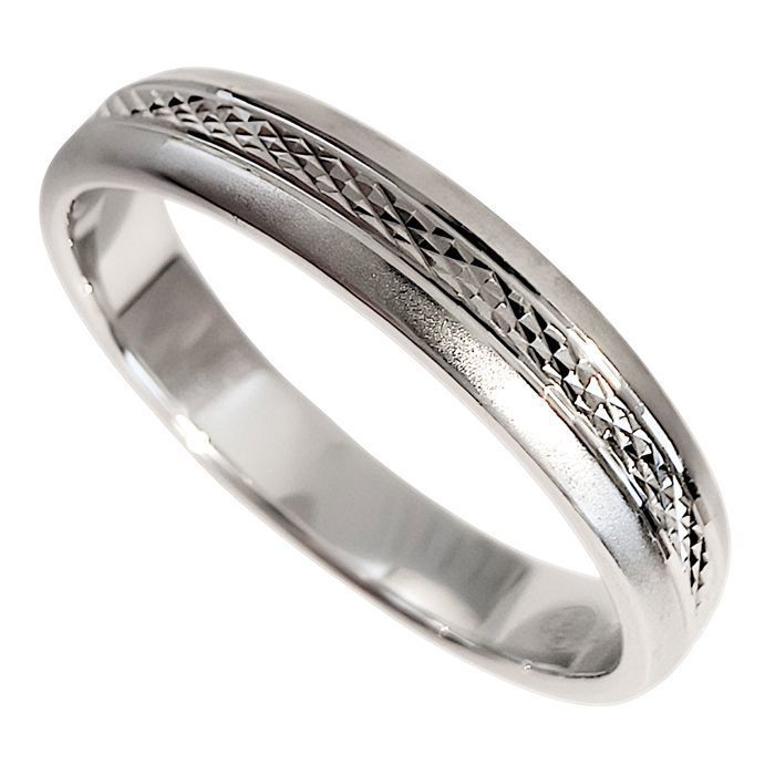 Fede nuziale da uomo in argento sterling 925 rodiato