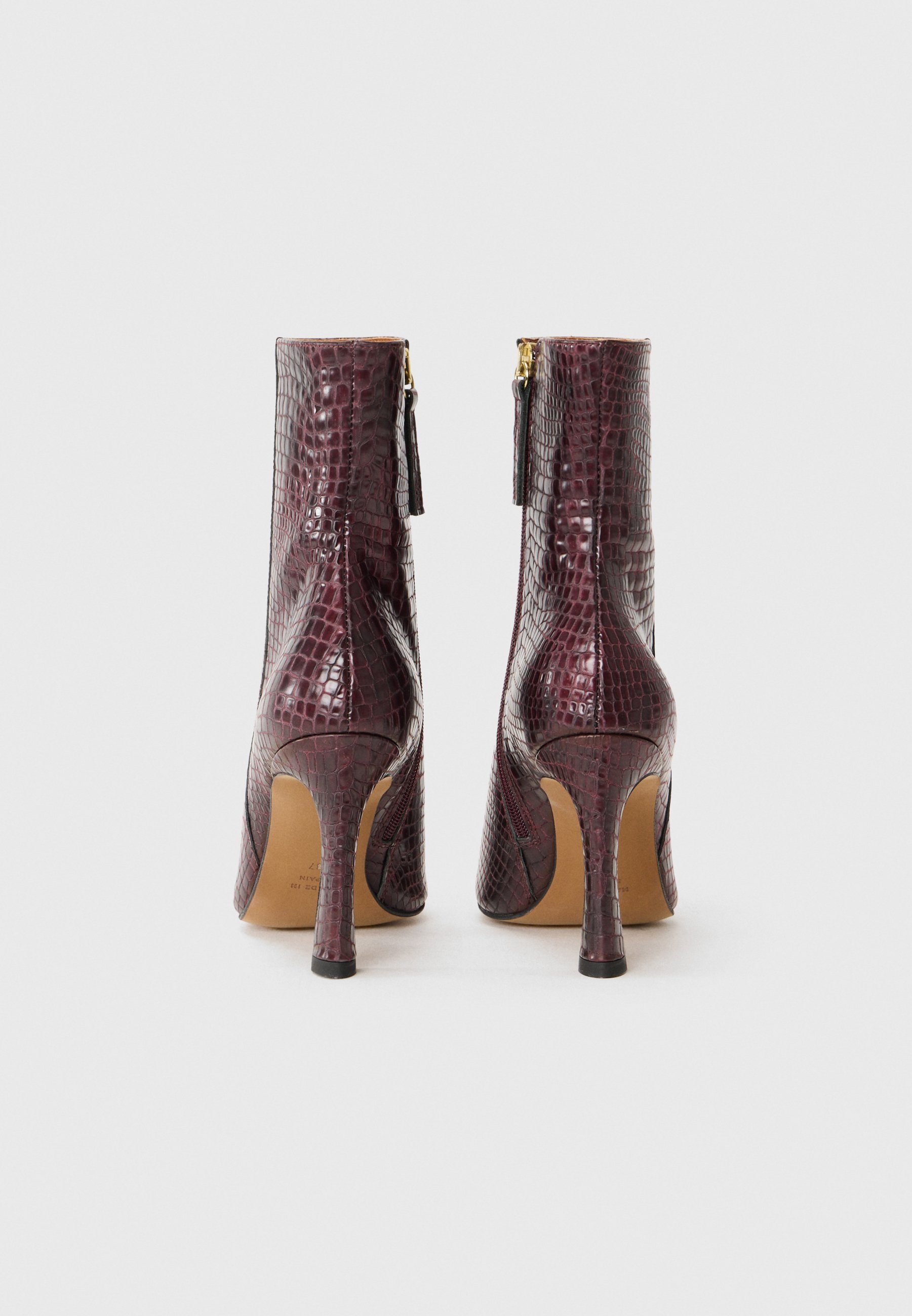 ÁNGEL ALARCÓN Bottines à talons hauts - vin