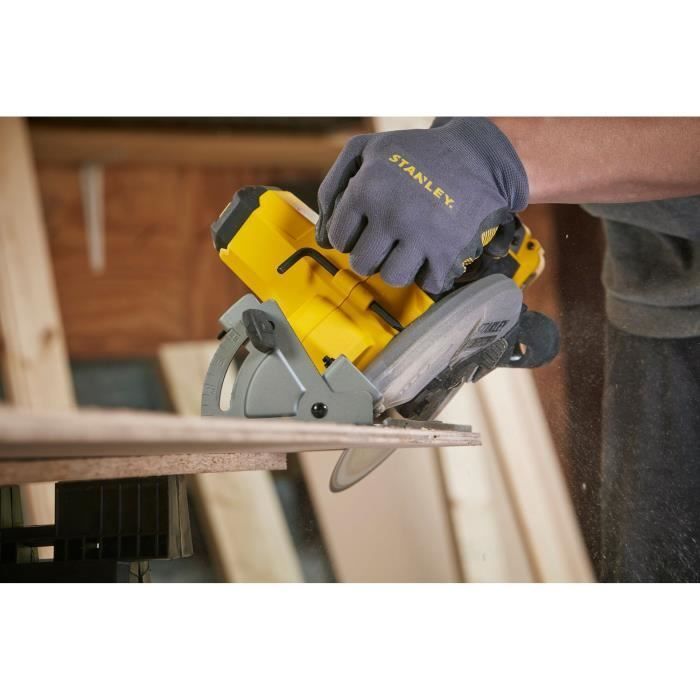 Sierra circular inalámbrica - 18V - STANLEY FATMAX - SFMCS500M1S-QW - Profundidad de corte de 54 mm (a 90°) - Batería de 4 Ah + Cargador
