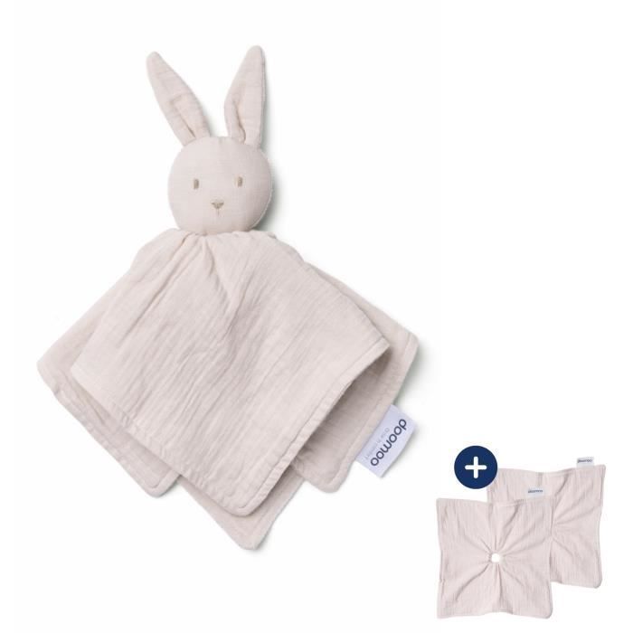 Peluche para bebé doomoo You&Me - Reversible y suave - Incluye 2 cuerpos para que el bebé conserve el aroma de los padres, color beige.