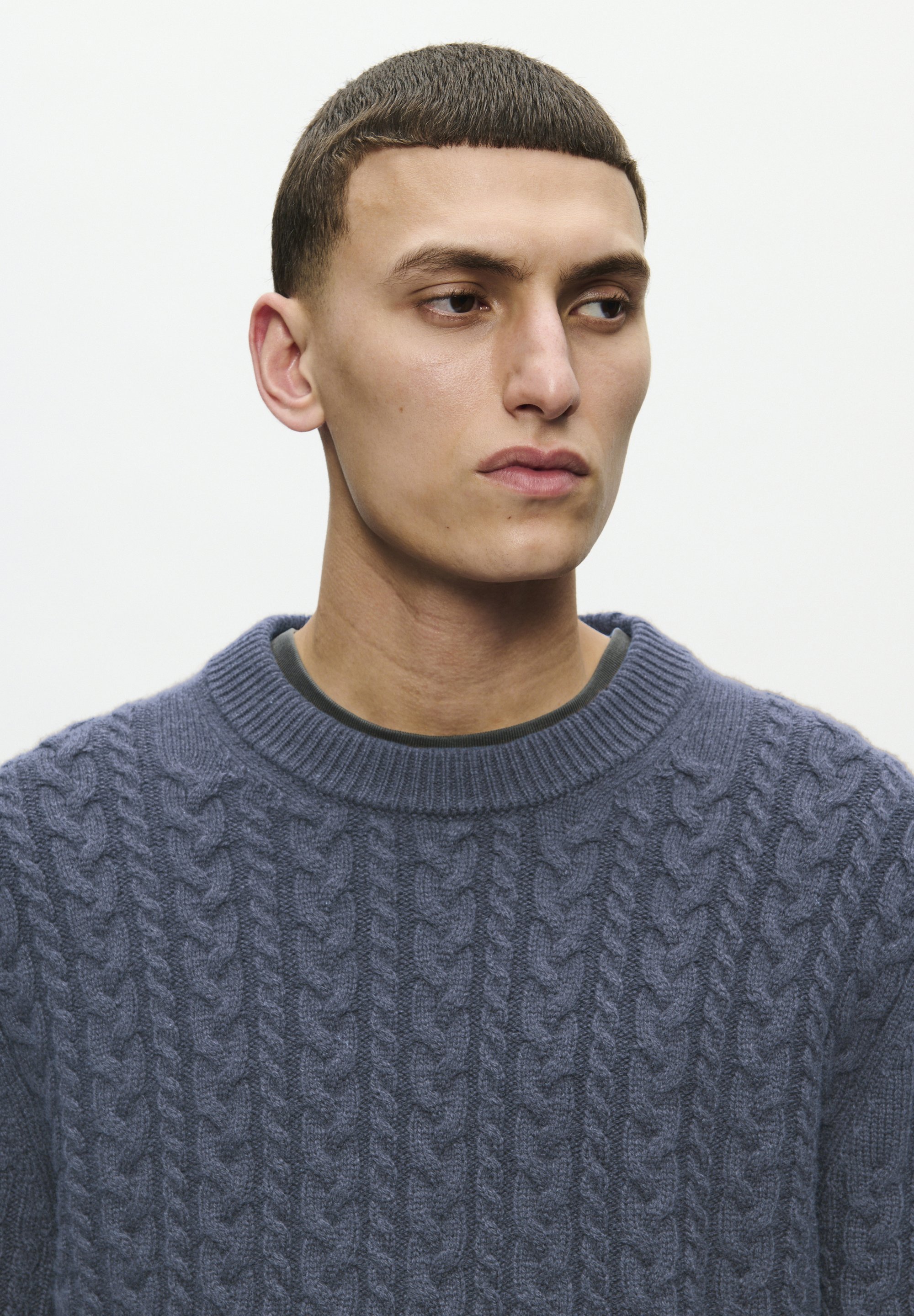 WOOD WOOD CREW NECK - Pulover - bluefin