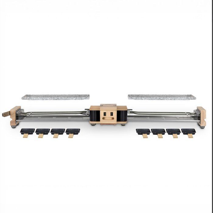Raclette grill - HKOENIG - WOD362 - 1400 W - Serves up to 8 people - Rotating base - Wooden design