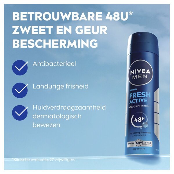NIVEA Men Fresh Active dezodorans u spreju<br>6 x 150 ml