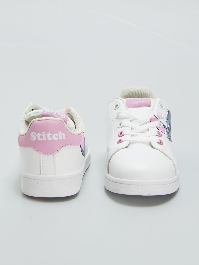'Stitch' lage sneakers - wit