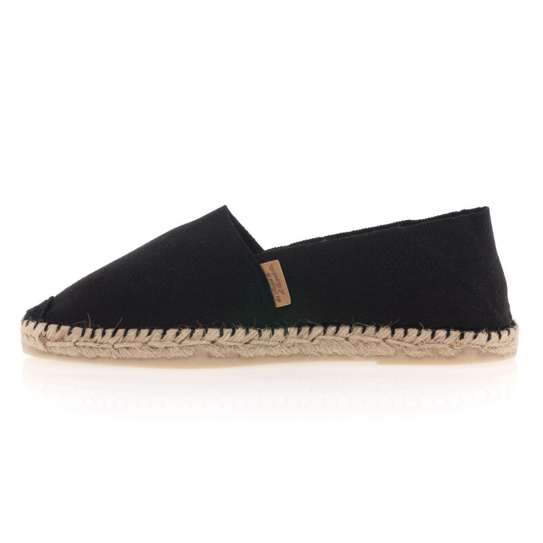 Pánske čierne espadrilky s lanovou podrážkou
