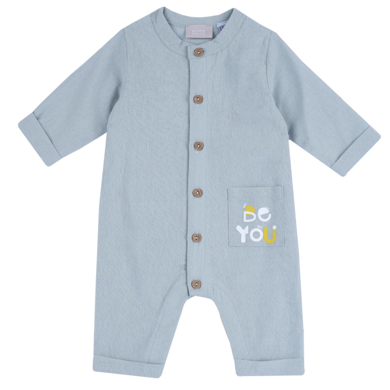 „Sei du selbst“-Pyjama mit Knöpfen