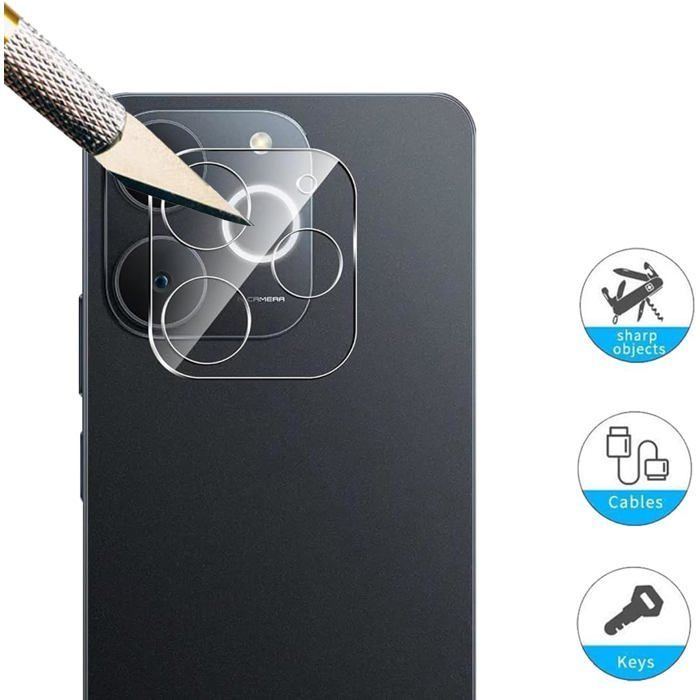 NOVAGO Compatibile con Realme Note 70T - Confezione da 2 pellicole protettive in vetro temperato per fotocamera/obiettivo