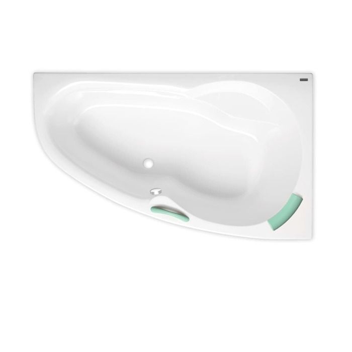Siko - 160 x 95 cm Luiza baignoire d'angle orientation droite en acrylique, sans pieds, blanc (LU1600P)