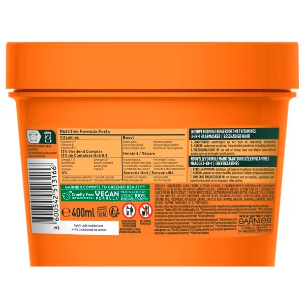 Garnier Fructis Obnavljajuća Maska za Kosu s Papayom 3 u 1<br>400ml