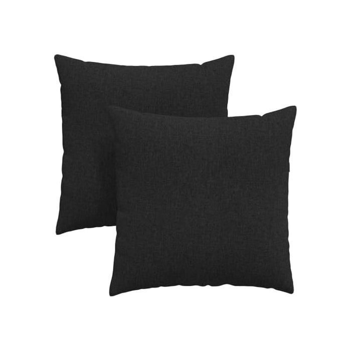 Sofakissen – vidaXL – Schwarz – 60 x 60 x 22 cm – Abnehmbare Bezüge – Polyesterfüllung – 2er-Set