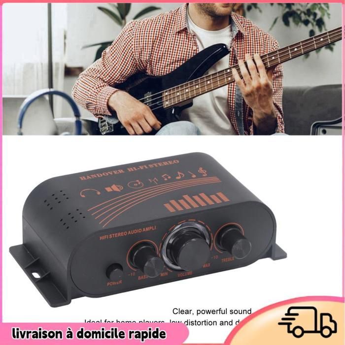 2x20W HiFi Power Amplifier, Stereo Audio Amplifier with 5.0 USB SD AUX for Home Theater, Car, Garage